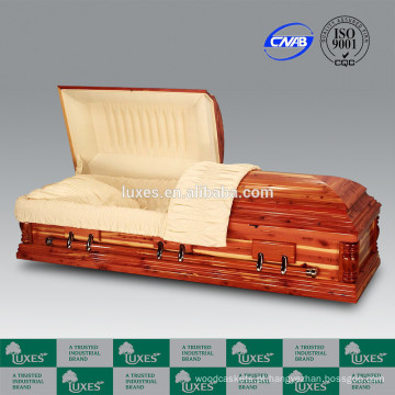 Cedro vermelho LUXES caixões caixão de madeira grande para o enterro